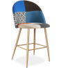 Buy Patchwork Upholstered Stool - Scandinavian Style - 66cm - Bennett Multicolour 61294 - prices